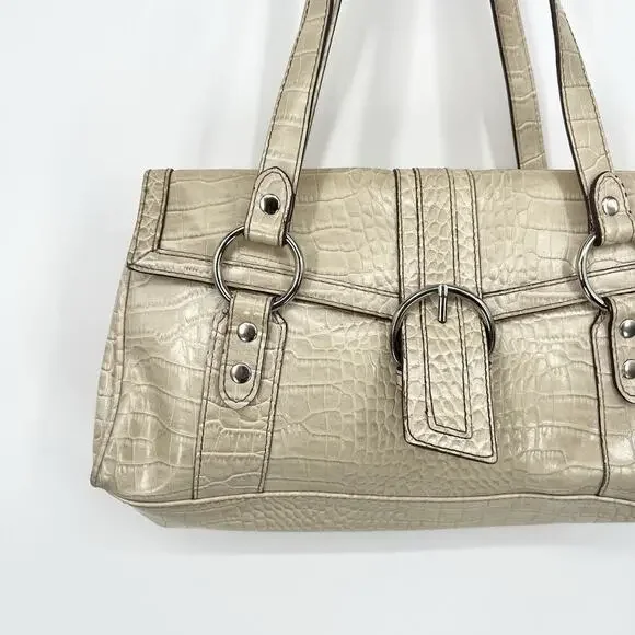 Vintage Y2K Liz Claiborne Purse With Silver Hardware Shoulder Bag - Picture 2 of 8